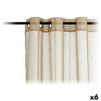 Gordijnen 140 x 260 cm Beige (6 Stuks)