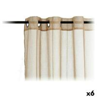 Gordijnen 140 x 260 cm Beige (6 Stuks) - thumbnail