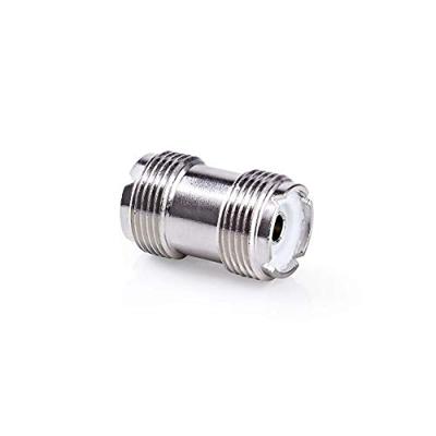 Satelliet- en Antenne-Adapter - PL259 Female - PL259 Female - Vernikkeld - 75 Ohm - Recht - Metaal - Zilver - 10 Stuks - Envelop