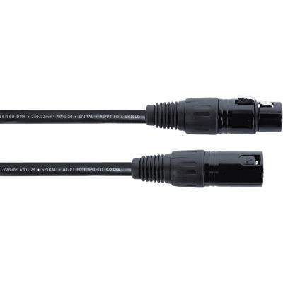 Cordial ED 3 FM XLR Verbindingskabel [1x XLR-bus 3-polig - 1x XLR-stekker 3-polig] 3 m Zwart