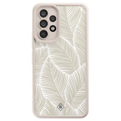 Samsung Galaxy A53 beige case - Palmy leaves beige