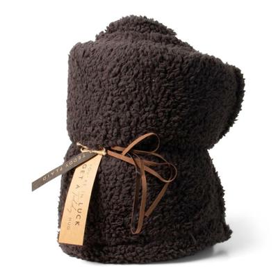 Teddy plaid antraciet 160x120cm