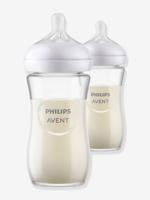 Set van 2 glazen flesjes 240 ml Philips AVENT Natural Response doorzichtig - thumbnail