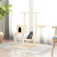 VidaXL Kattenmeubel met sisal krabpalen 94,5 cm crèmekleurig - thumbnail