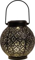 Anna's Collection Solar lantaarn metaal mat zwart 16 x 14,5 cm - thumbnail