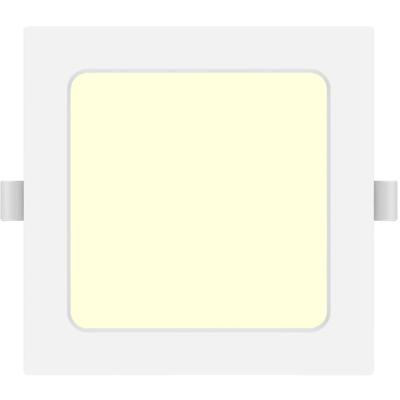 LED Downlight Vierkant Inbouw 9W - Warm Wit 3000K - Mat Wit Kunststof