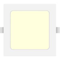 LED Downlight Vierkant Inbouw 9W - Warm Wit 3000K - Mat Wit Kunststof - thumbnail