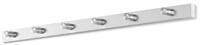 ZACK Accolo kapstok met 6 haken 60cm RVS-look - thumbnail