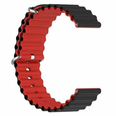 Ocean Style bandje - Zwart / rood - Xiaomi Redmi Watch 5 Active / Redmi Watch 5 Lite