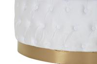 Voetensteun DKD Home Decor Wit Polyester Hout MDF (78 x 78 x 40 cm) - thumbnail