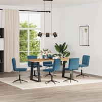 Eetkamerstoelen 6 st fluweel blauw - thumbnail