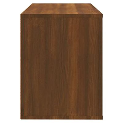 Schoenenkast 80x35x45 cm bewerkt hout bruineikenkleurig Schoenenkast 80x35x45 cm bewerkt hout bruineikenkleurig