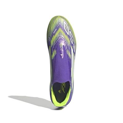 adidas F50 League Veterloze Gras / Kunstgras Voetbalschoenen (MG) Paars Wit Neongeel