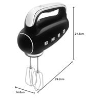 Smeg HMF01BLEU jaren &apos;50 handmixer, zwart - thumbnail