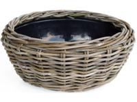Bloempot Drypot Terrasschaal Rotan D44H15 cm Van der Leeden - Van der leeden - thumbnail