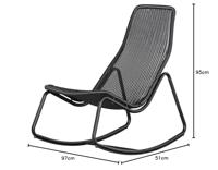 WOOOD Schommelstoel 'Tom' kleur Zwart - thumbnail