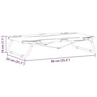 VidaXL Hondenbed lichtgrijs 90 x 55 x 18 cm staal - thumbnail