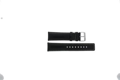 Lacoste horlogeband 2010456 / LC-21-1-14-0162 Leder Zwart 22mm + wit stiksel Lacoste horlogeband 2010456 / LC-21-1-14-0162 Leder Zwart 22mm + wit stiksel