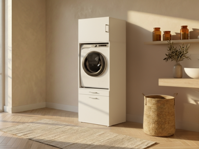 Kast WASHING 1 machine LARGE wit