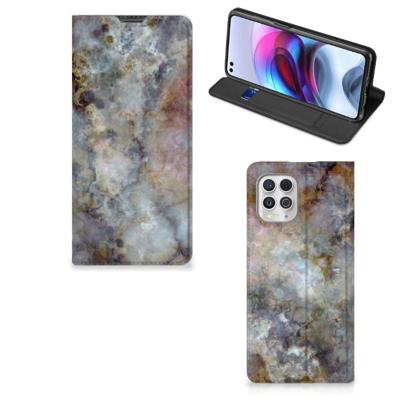 Motorola Moto G100 | Standcase | Marmer Grijs