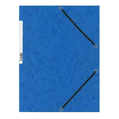 Q-CONNECT elastomap, A4, 3 kleppen en elastieken, karton, blauw