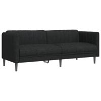 2-delige Loungeset stof zwart - thumbnail