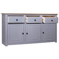 Dressoir Panama Range 135x40x80 cm massief grenenhout grijs - thumbnail