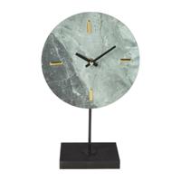 Tafelklok marmer - blauw - 20x7x30 cm - thumbnail