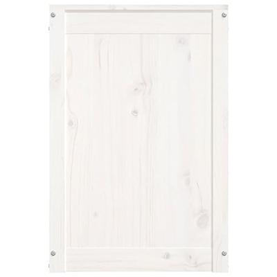 VidaXL Wasmand 44x44x66 cm massief grenenhout wit VidaXL Wasmand 44x44x66 cm massief grenenhout wit