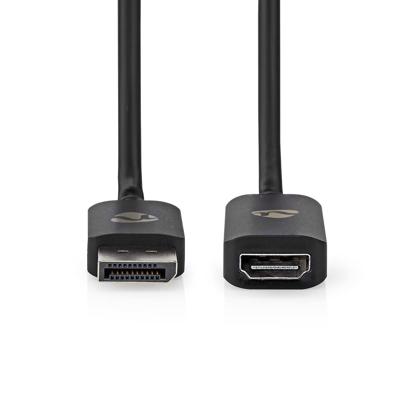 DisplayPort-Adapter | DisplayPort Male | HDMI Output | 8K@30Hz | Vernikkeld | Recht | 0.20 m | Rond | TPE | PVC | Zwart | Envelop DisplayPort-Adapter | DisplayPort Male | HDMI Output | 8K@30Hz | Vernikkeld | Recht | 0.20 m | Rond | TPE | PVC | Zwart | Envelop