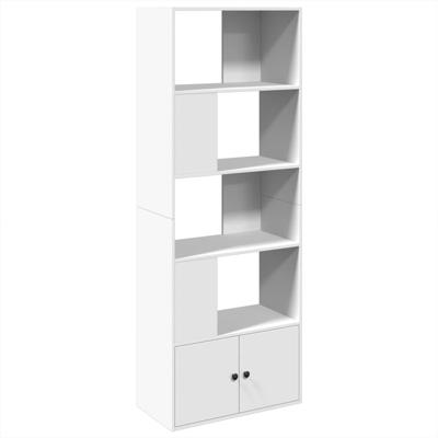 Boekenkast 70x36x189 cm bewerkt hout wit