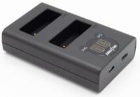 ChiliPower Panasonic DMW-BLC12 dubbellader voor 2 camera accu's (tegelijk) - thumbnail