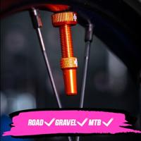 Muc-Off Muc off tubeless valve v2 sv (44mm) colour: orange aluminium - thumbnail