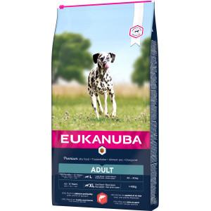 Eukanuba Hondenvoer Droog met zalm & gerst voor grote rassen – premium droogvoer voor volwassen honden, 12 kg