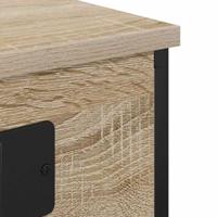 Nachtkastje met Oplaadstation 2 pcs Sonoma eiken Bewerkt hout - thumbnail