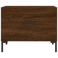 Salontafel 50x50x40 cm bewerkt hout bruin eikenkleur - thumbnail