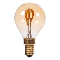 Lucide P45 - Filament lamp - Ø 4,5 cm - LED 3 StepDim (Memory) - E14 - 1x3W 2200K - Amber - thumbnail