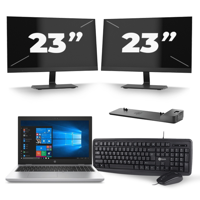 HP ProBook 650 G4 - Intel Core i5-8e Generatie - 15 inch - 16GB RAM - 256GB SSD - Windows 11 + 2x 23 inch Monitor - thumbnail