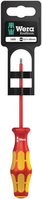 Wera 160 i SB VDE geïsoleerde Sleuf-schroevendraaier, 0,4 x 2,5 x 80 mm - 1 stuk(s) - 05100000001 Wera 160 i SB VDE geïsoleerde Sleuf-schroevendraaier, 0,4 x 2,5 x 80 mm - 1 stuk(s) - 05100000001