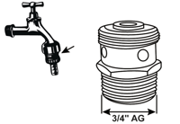 Cornat Perlator Dubbeldienstkraan 3/4Xm27 - TEC306304 - thumbnail