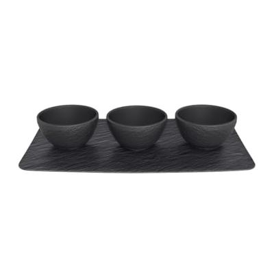 Villeroy & Boch Manufacture Rock Blanc Serveer set 4 delig Villeroy & Boch Manufacture Rock Blanc Serveer set 4 delig