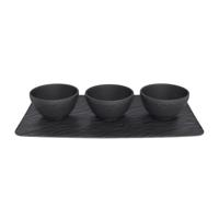 Villeroy & Boch Manufacture Rock Blanc Serveer set 4 delig - thumbnail