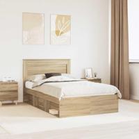 Bedframe met hoofdeinde Sonoma 120 x 190 cm Massief grenenhout - thumbnail