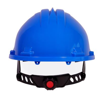 Veiligheidshelm met verstelbare draaiknop - Blauw