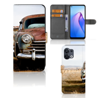 OPPO Reno8 | Telefoonhoesje met foto | Vintage Auto | Portemonnee hoesje - thumbnail