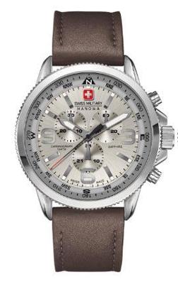 Horlogeband Swiss Military Hanowa 06-4224.04.030 Leder Bruin 22mm