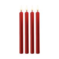 Teasing Wax Candles Large - Parafin - 4-pack - Red - thumbnail