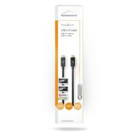 Nedis CCGP66040BK10 Usb-kabel Usb 4.0 Gen 3x2 Usb-c™ Male Usb-c™ Male 240 W 8k@60hz 40 Gbps Vernikkeld 1.00 M Rond Pvc Zwart Envelop - thumbnail