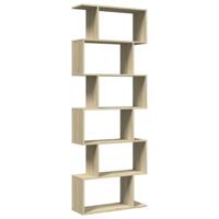Kamerscherm / boekenkast 6-laags 70x24x193 cm hout sonoma eiken - thumbnail
