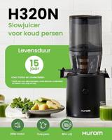 Hurom H320N Zwart - Slowjuicer | Juicer | Groenten en Fruitpers - thumbnail